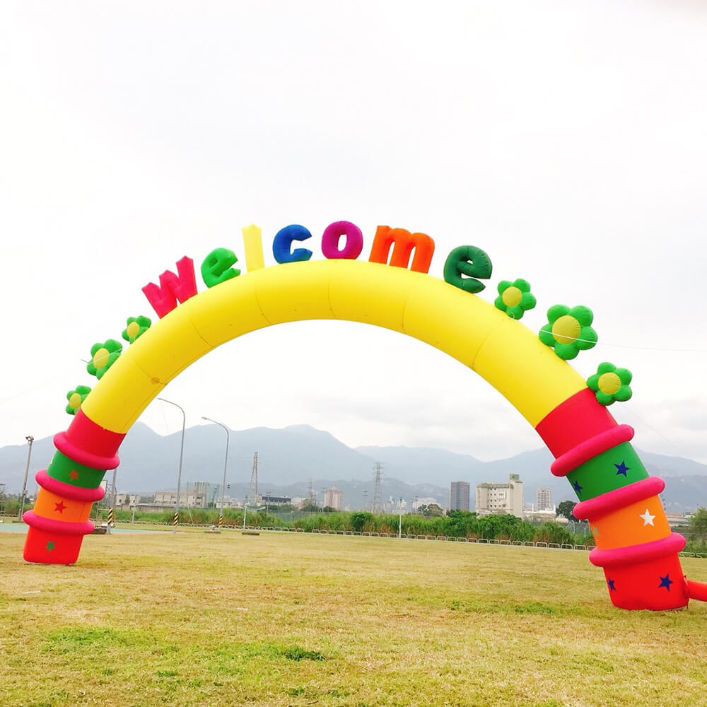 Opening Welcome store shop event promotion Customized Advertising Outdoor Inflatable Entrance Balloon Arch 2
