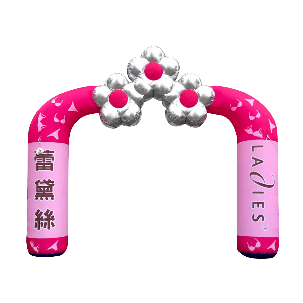 Flower event promotion Advertising Outdoor Square Inflatable Entrance Lighting And Finish Line Balloon Arch Led 1
