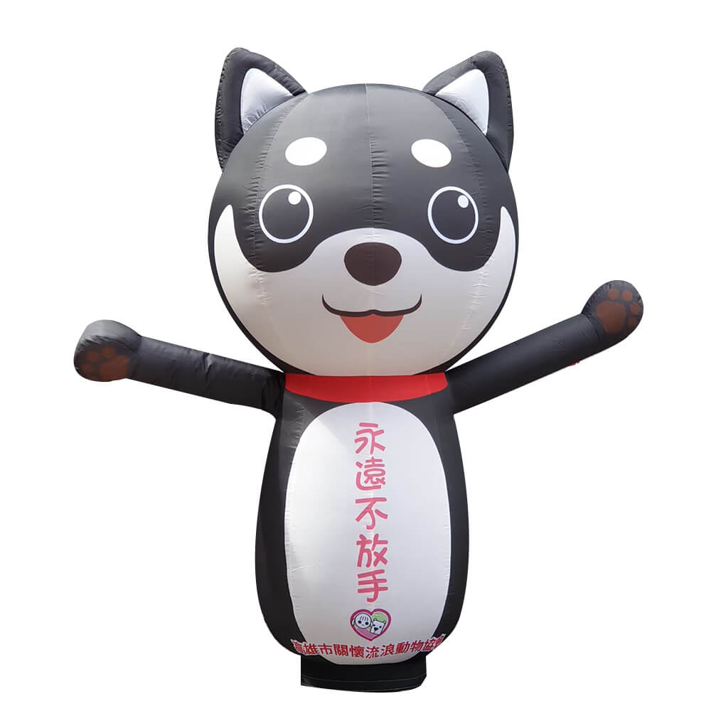 Dog puppy Cartoon modeling Custom Outdoor Advertising Inflatable Air Sky wave Dancer with blower 2