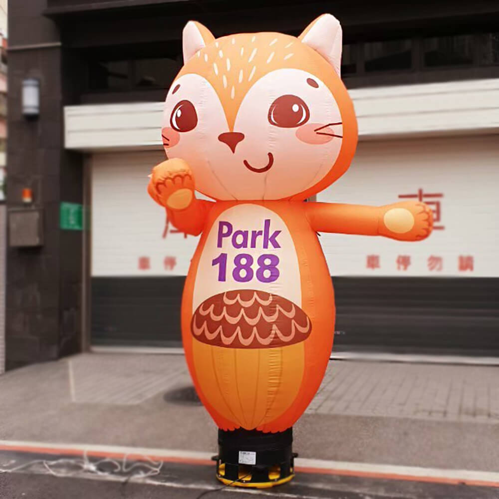 Animal style squirrel Customized Outdoor Advertising Inflatable Air Sky wave Dancer with blower 2