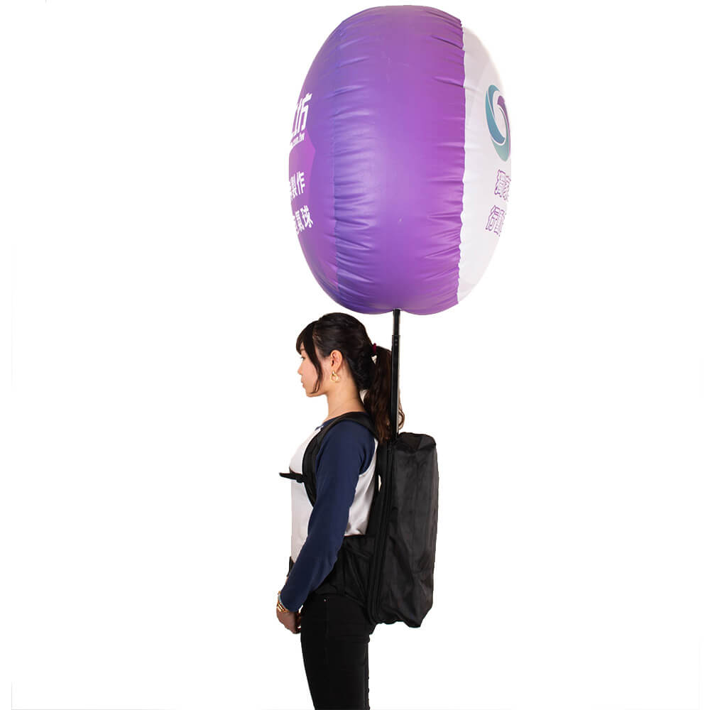 Advertising Walking Micro Fiber Oxford Textile Led Night Light Ball Inflatable Backpack Balloon Bag 2