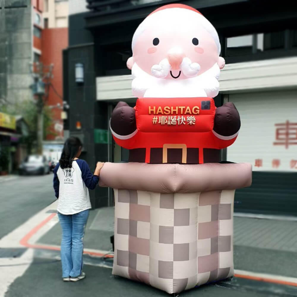 Custom Mascot Made Christmas Santa Claus Inflatable Advertising Cartoon balloon 2
